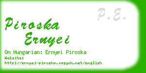 piroska ernyei business card